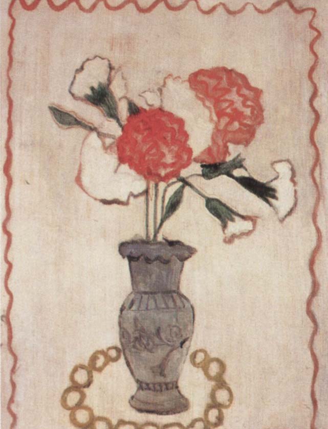 The flowers insert the vase
